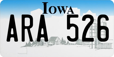IA license plate ARA526