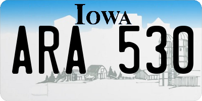 IA license plate ARA530