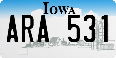 IA license plate ARA531