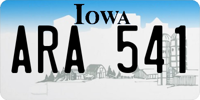 IA license plate ARA541
