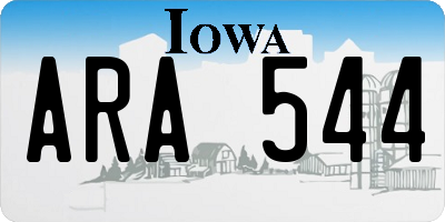 IA license plate ARA544