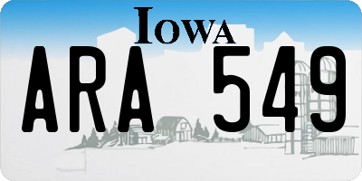 IA license plate ARA549