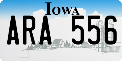 IA license plate ARA556