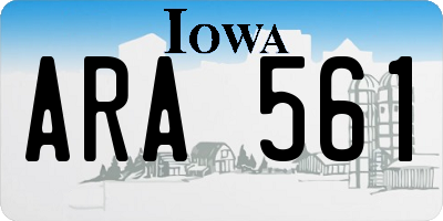 IA license plate ARA561