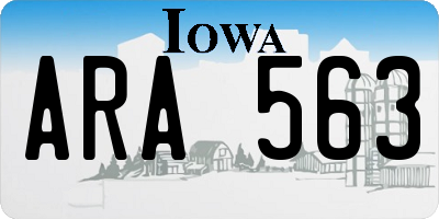 IA license plate ARA563