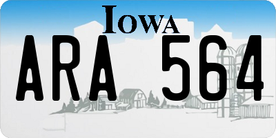 IA license plate ARA564