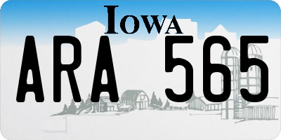 IA license plate ARA565