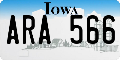 IA license plate ARA566
