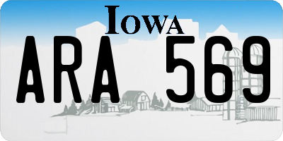 IA license plate ARA569
