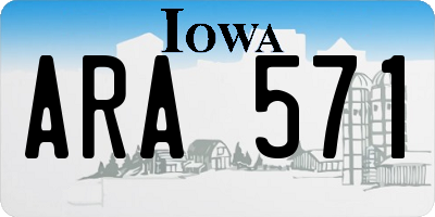 IA license plate ARA571