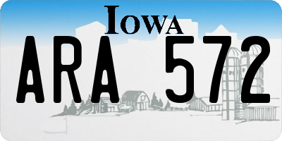 IA license plate ARA572