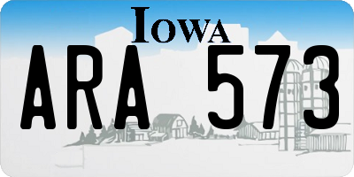 IA license plate ARA573