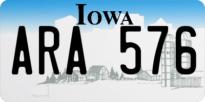 IA license plate ARA576