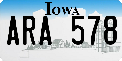 IA license plate ARA578