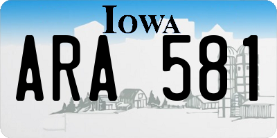 IA license plate ARA581