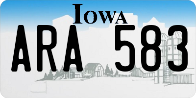IA license plate ARA583