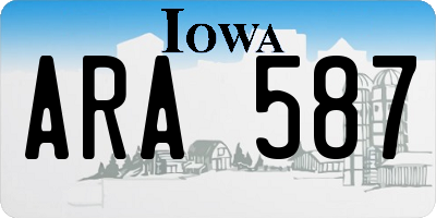 IA license plate ARA587
