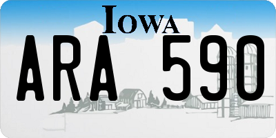 IA license plate ARA590