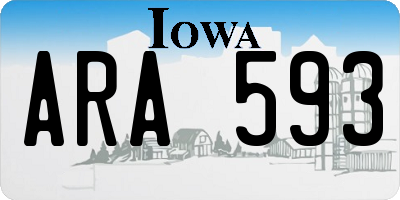 IA license plate ARA593