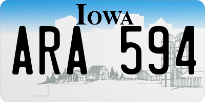 IA license plate ARA594