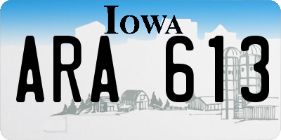 IA license plate ARA613