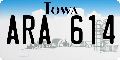 IA license plate ARA614