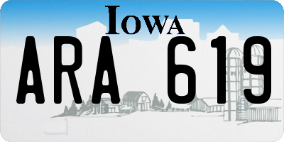 IA license plate ARA619