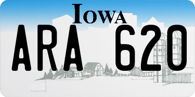 IA license plate ARA620