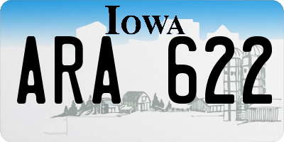 IA license plate ARA622
