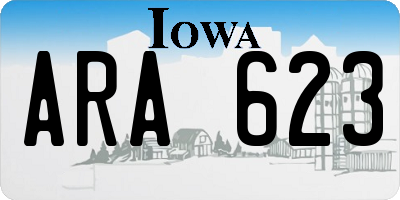 IA license plate ARA623