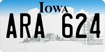 IA license plate ARA624