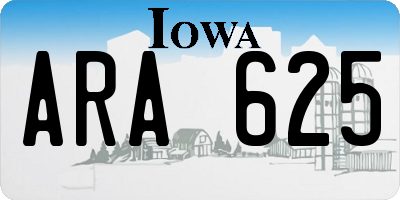 IA license plate ARA625