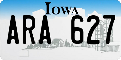 IA license plate ARA627