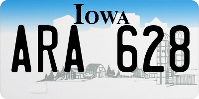 IA license plate ARA628