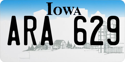 IA license plate ARA629