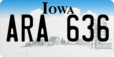 IA license plate ARA636
