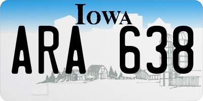 IA license plate ARA638