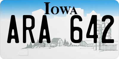 IA license plate ARA642