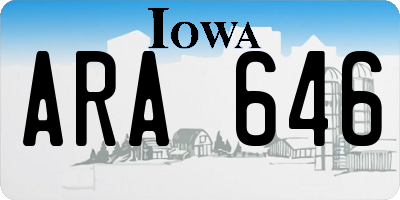 IA license plate ARA646