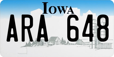 IA license plate ARA648
