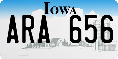 IA license plate ARA656