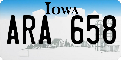 IA license plate ARA658