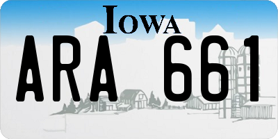 IA license plate ARA661
