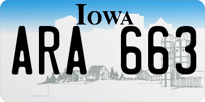 IA license plate ARA663