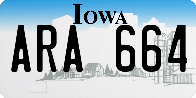 IA license plate ARA664