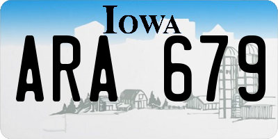 IA license plate ARA679