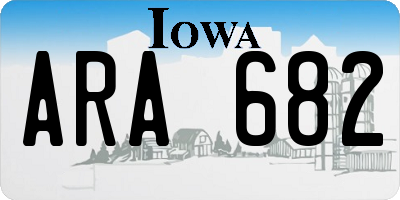 IA license plate ARA682