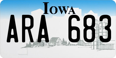 IA license plate ARA683