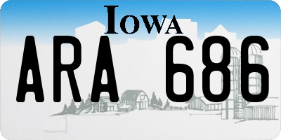 IA license plate ARA686