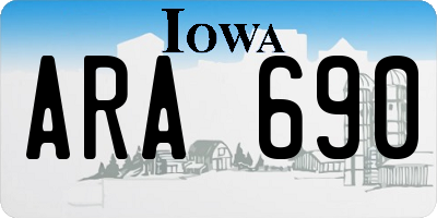 IA license plate ARA690